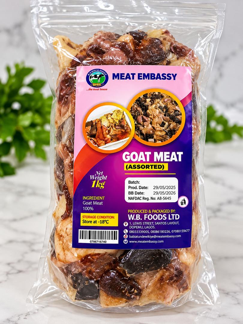 Meat Embassy Goat Meat Peppersoup(Assorted) 1kg