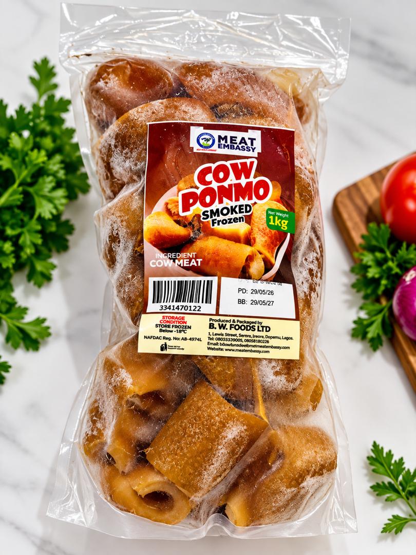 Meat Embassy Cow Ponmo Smoked 1kg