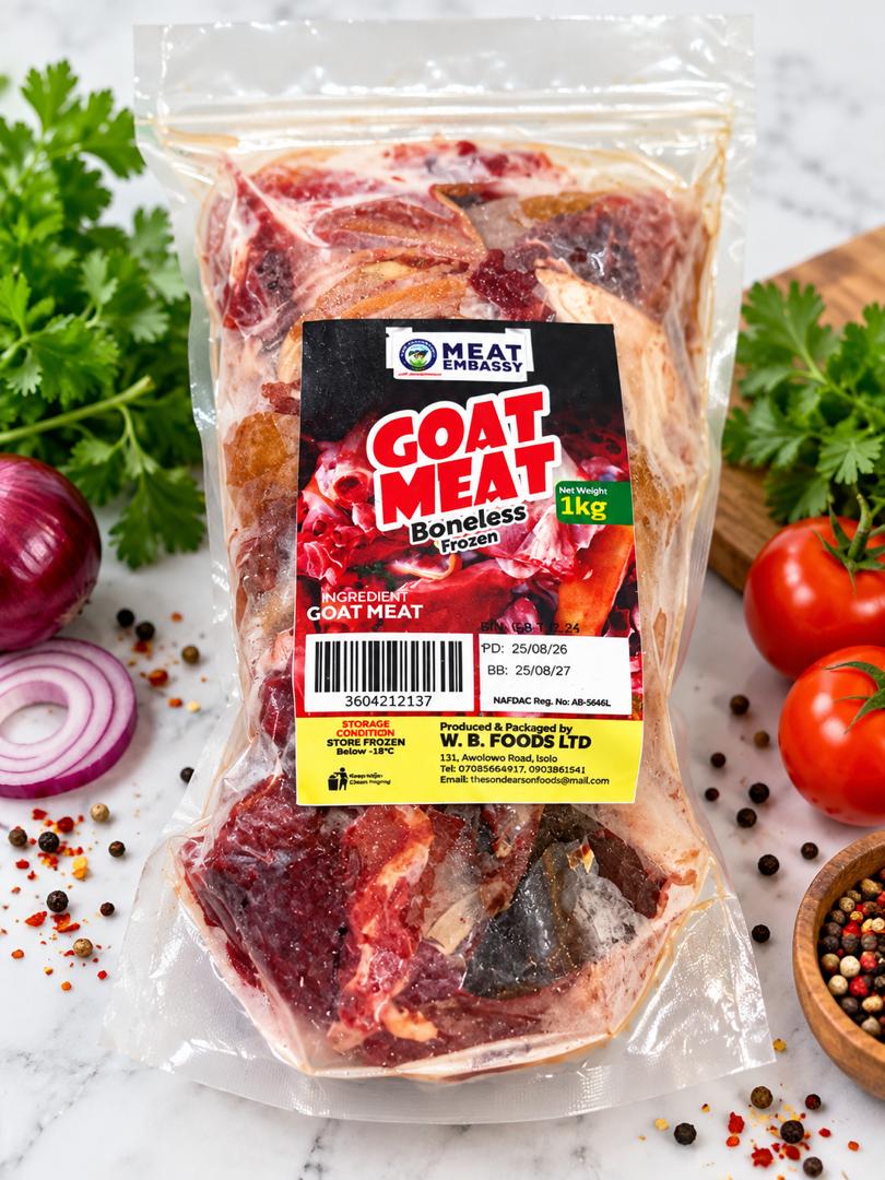 Meat Embassy Goat Meat Boneless 1kg